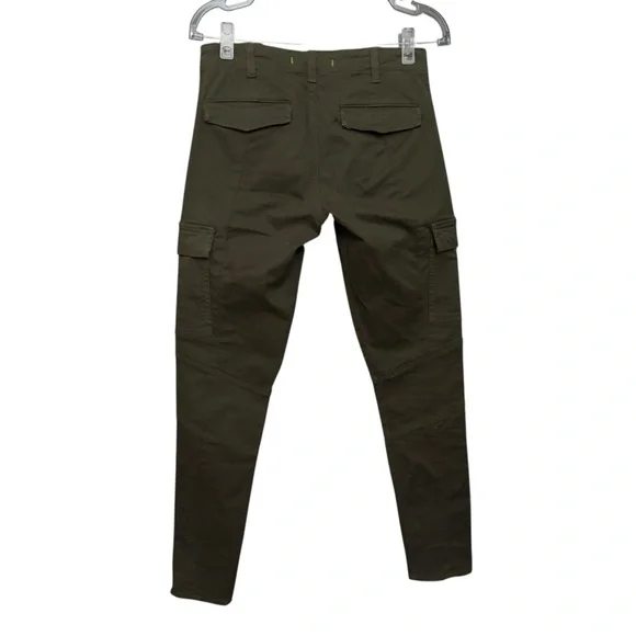J Brand Olive Green Cargo Pants Zipper Ankle Slim Fit Size 27 - Picture 2 of 9